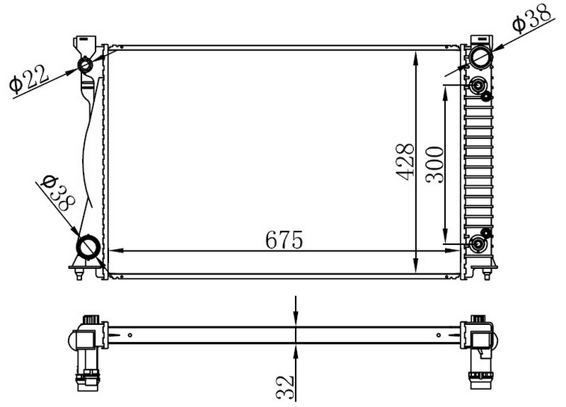 MAHLE-CR842000S (Behr) Su Radyatoru A6 (C6-4fh-4f2-4f5) 2.7 3.0 Tdi 2004-2011