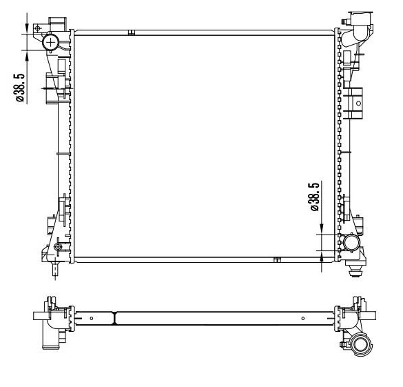 16-1224B Su Radyatoru Brazing Chrysler 300m (Lr) 2.7, 3.5 1998-2004 A-T