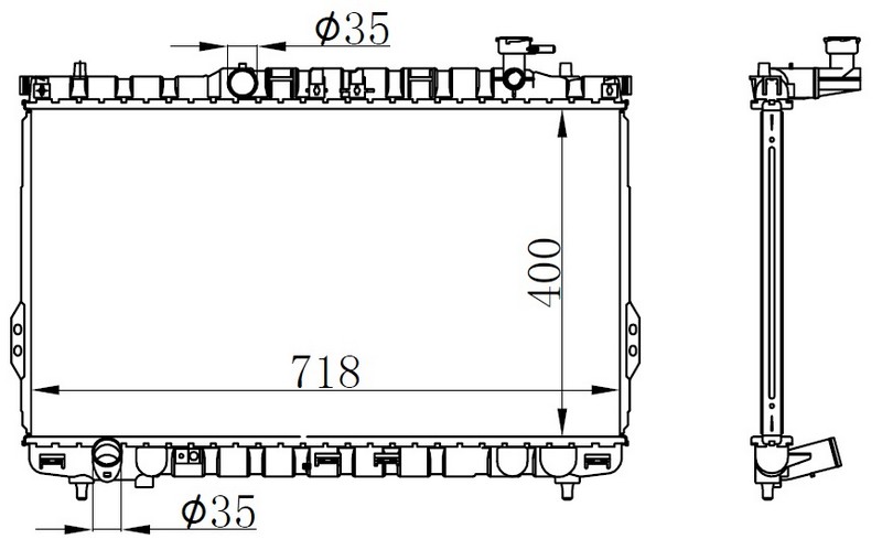 KLR-347825 Su Radyatoru (Hyundai Santafe 01/ 2.0-2.4 16v-2.7 V6  Otomatik Sanzuman