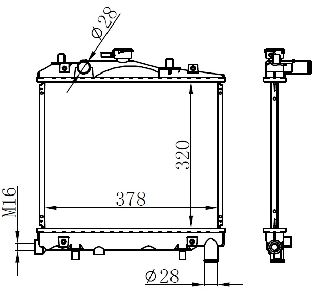 ORIS BKI007026 Radyator Brazing Mt 320x378x26 Pride 1.1/1.3 93- 62505