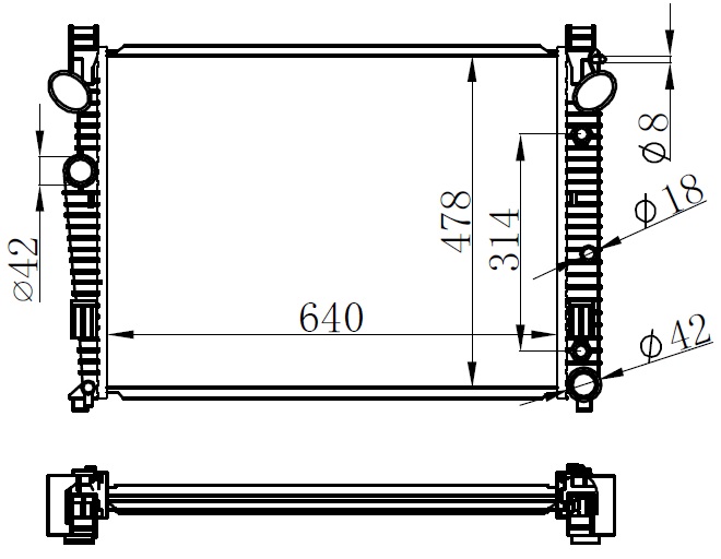 MGA-80984 Su Radyatoru Brazing (Mercedes Benz S-Class)