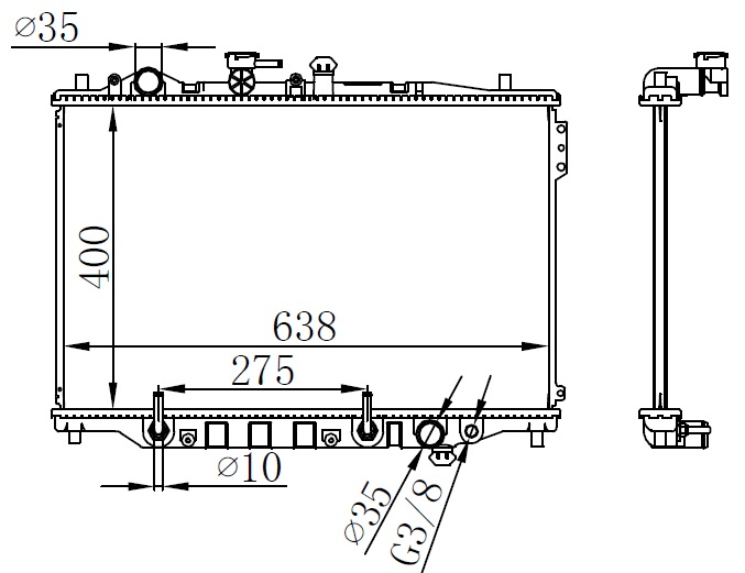 MHR-10437 Radyatör Su 626    88-92 1.6 - 2.0 A-T