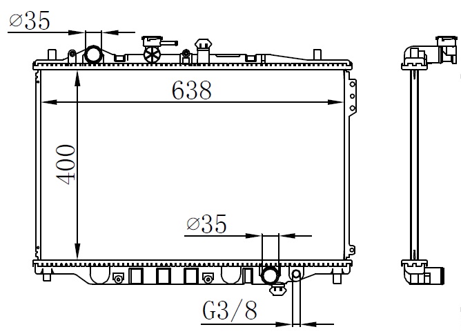 MHR-10438 Radyatör Su 626    88-92 1.6 - 2.0 M-T