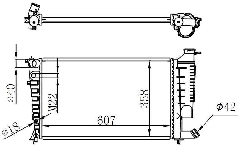 16-3336 Su Radyatoru Mekanik Peugeot 306 (7b,N3,N5) 1.8i A-T Ac+/ 1993-2002