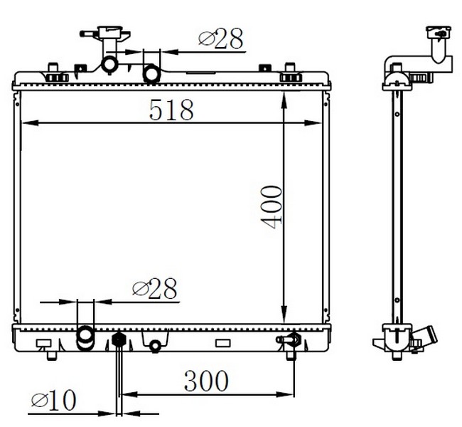 ORIS BSZ082016 Radyator Brazing At 400x518x16 Swift 1.2i/1.4i/1.6i 2010 64258