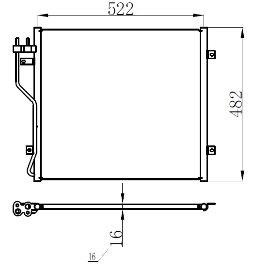 KALE-354035 Kondenser Jeep Cherokee Al Al