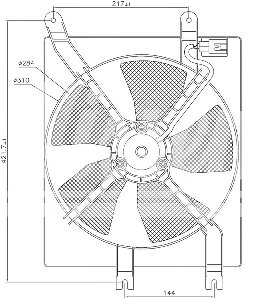 25-1606 Fan Motoru Klima Radyatoru Davlumbazli Chevrolet Lacetti (J200) 1.4i 16v 2006-2012