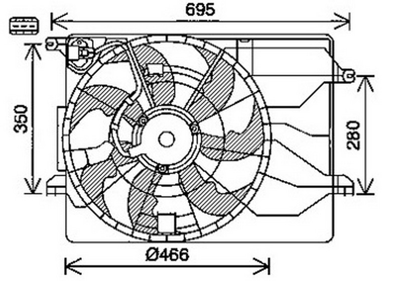 25-2122 Fan Motoru Su Radyatoru Rezistansli Hyundai Ix35 (Lm) 1.6 Gdi Davlumbazli 2010-