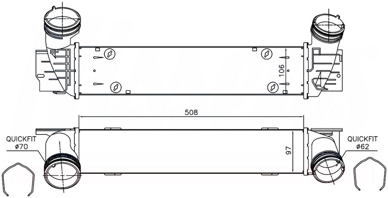 ORIS IBM511097 Turbosarj Radyatoru Bmw N47 E81 E82 E87 E88 E90 E91 E92 E93 E84