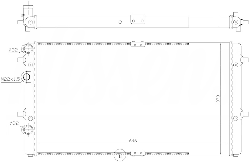 ORIS MSE901023 Radyator Mechanical 645x378x23 Cordoba 1.4i-1.6i-1.9 Tdi 1993 67301