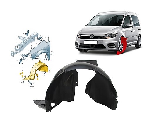 PRO-A 290571 Camurluk Davlumbazi Sol Caddy 2015 >1. Kalite Gkl Uretim