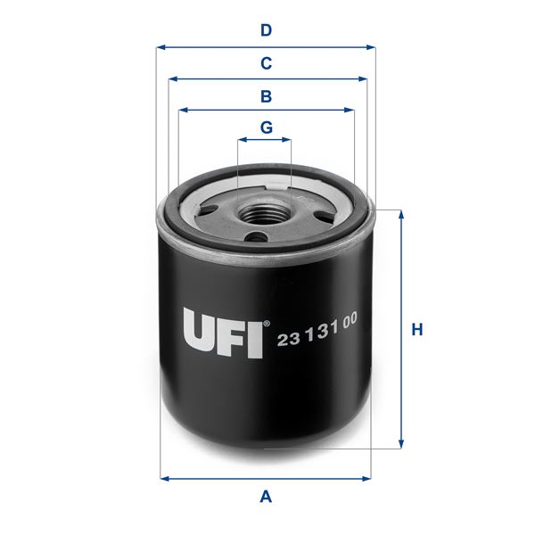 UFI 2313100 Yağ Filtresi Ford Focus/Mondeo/Fiesta/Mazda/Escort-1.25-1.4-1.6 Benzin 4-17 / Suzuki Grand Vitara 06-> / Swift 96-> / Samurai. Baleno. Jimny. Splash. Sx4. Liana. Vitara