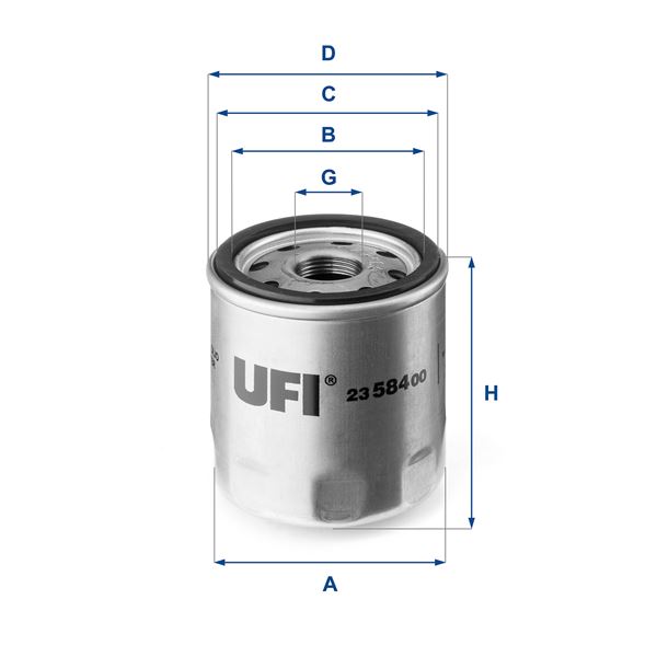 UFI 2358400 Yag Filtresi Transit V348-V347-V363-V362 06>14 2.2-2.4 Tdci Boxer Jumper Iii Boxer Jumper Ducato 2.2hdi 06>2.2hdi