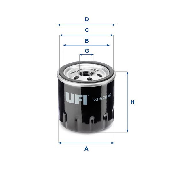 UFI 2362800 Yag Filtresi Mercedes Om607 W176 W246 C117 X156 W415 . Renault Clio Iv 12> Megane Iv 15> Duster 12> Symbol Iii 14> Nissan Qashqai Ii 13> Juke 12> Note E12 13>16 1.5dci K9k