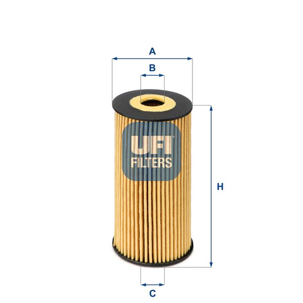 UFI 2517000 Yağ Filtresi Kağit Tip Nissan Qashqai 1.6l Dci R9m J11 14-> / X-Trail 1.6l R9m Dci T32 14-> / Nava Ra 2.3l Ys23 D23 16->