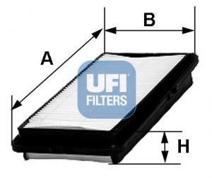 UFI 3023900 Hava Filtresi Honda Accord 2.0l F20a Cb Kasa 90-93