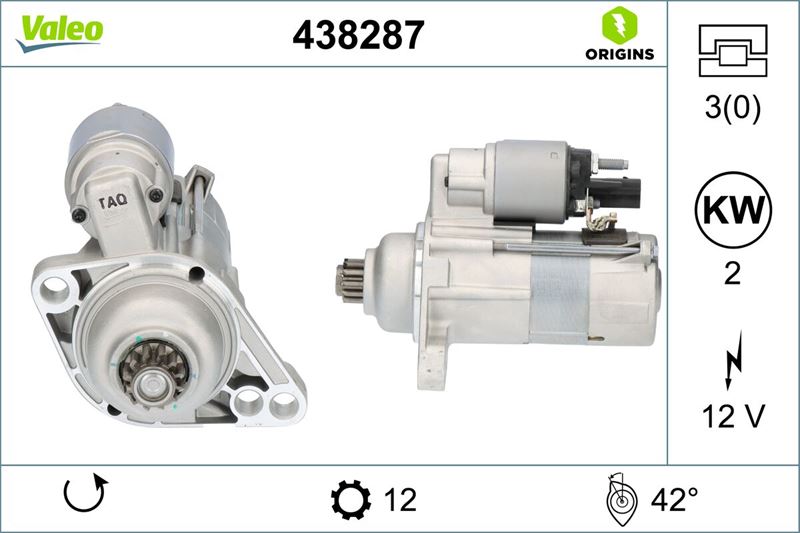 VALEO 438287 Marş Motoru Vw Mqb