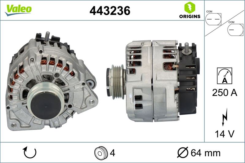 VALEO 443236 Alternatör S560 - S63 Amg Cg25s044