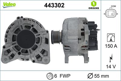 VAL-443302 Alternator 150a ( Nissan Qashqai 1.5 Dci 14/ J11/ Renault  Kadjar 1.5 Dci 15//Megane Hb 1.5 Dci 16/)