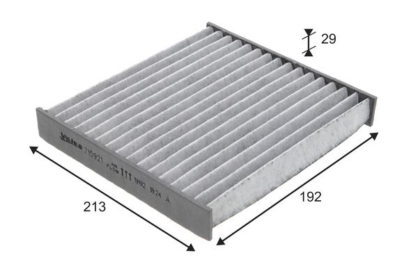VALEO 715921 Kabin Filtresi Koruyucu Toyota