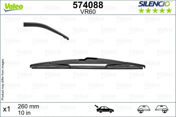 VALEO 574088 Silecek Supurgesi Arka 260mm Mercedes B-Class W246 11>18 . Renault Captur 20>