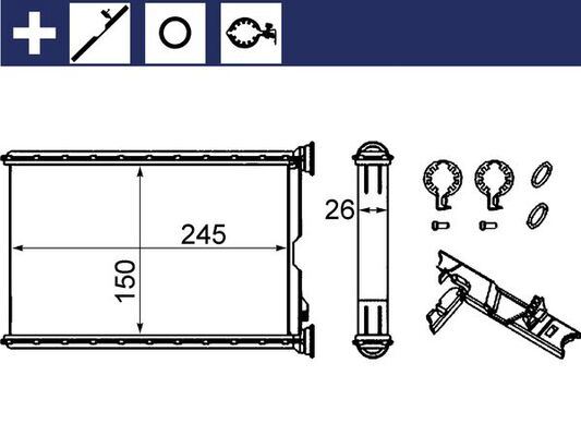 MAHLE AH242000S Kalorifer Radyatoru Bmw E87 E90 F26 F25 E84 E92 E91 E81
