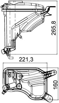 MAHLE CRT207000S Radyator Yedek Su Deposu Bmw N43 N45 N46 N51 N54 N20 N53 E81 E82 E90 E88 E91 E92 E93 E84 E89