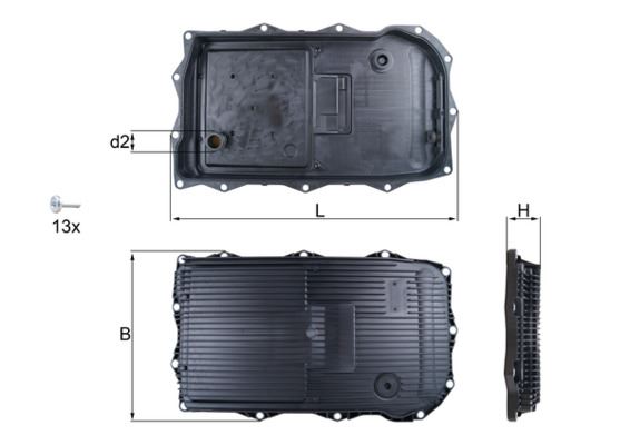 MAHLE HX184KIT Otomatik Sanziman Yag Karteri Ga8hp45z Bmw F20 F45 F30 F10 F01 E84 F25 E70 . Land Rover Defender L 663 L319 Range Rover Iii L322 L494 . Jaguar Xe X760 F-Type X752