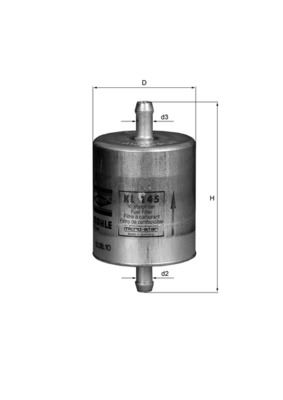 MAHLE KL145 Yakit Filtresi In-Line Fuel Filter