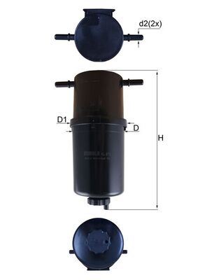 MAHLE KL873 Yakit Filtresi In-Line Fuel Filter