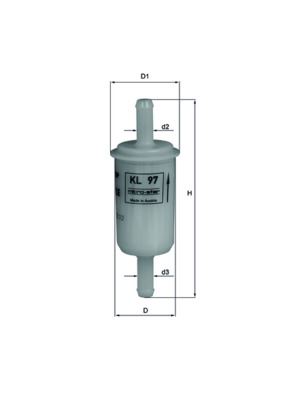 MAHLE KL97OF Yakit Filtresi In-Line Fuel Filter