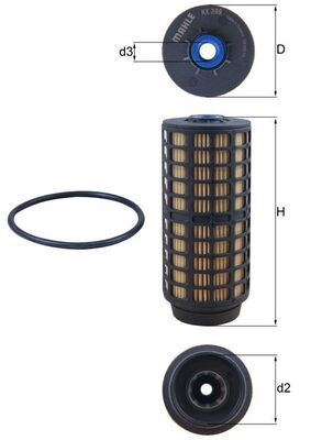 MAHLE KX399D Yakit Filtresi Iveco Daily Iv 06>11 Iveco Daily V 11> 2.3 Jtd F1a 3.0 Jtd F1c