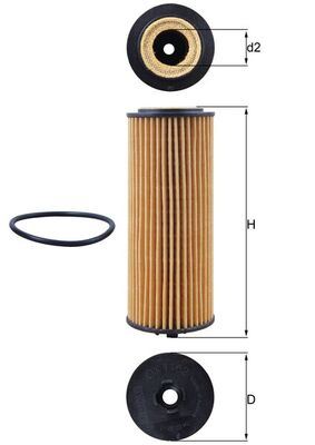 MAHLE OX1162D Yag Filtresi Mercedes M278 W176 W205 C218 W213 V167 W222 R231 C190