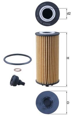 MAHLE OX1238D Yag Filtresi Bmw B37 B38 B46 B47 B48 F40 F52 F44 F45 F46 F48 F49 F39 . Mini F54 F55 F56 F57 F60