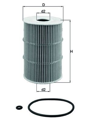 MAHLE OX378D Yağ Filtresi In-Line Fuel Filter