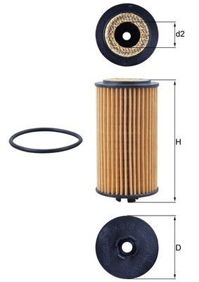 MAHLE OX978D Yağ Filtresi Astra K-Astra J-Insignia A-Cascada 1.6 D16-B16sht-Shl-Shj-A16xht-D16dhl-A16shl-D16shj