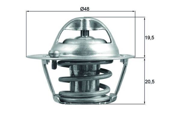 ERA 350075A Termostat 82 C Tek Ford Fiesta-Focus-Mondeo 95> 1.25-1.4-1.6 Benzinli Mondeo Iv 1.6 Ti Vct 07>14 Mazda Ii Volvo C30 06>12 S40 Ii V50 05>12 1.6 16v 02>