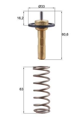 TPR-630303001 Termostat 90°C Plastik Govde (Volvo  S60-S40-S80-V40-V60 D4-D5 Awd)