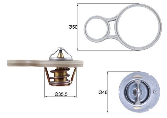 MAHLE TX25591 Termostat 91 C Mini W10 R50 R52 R53