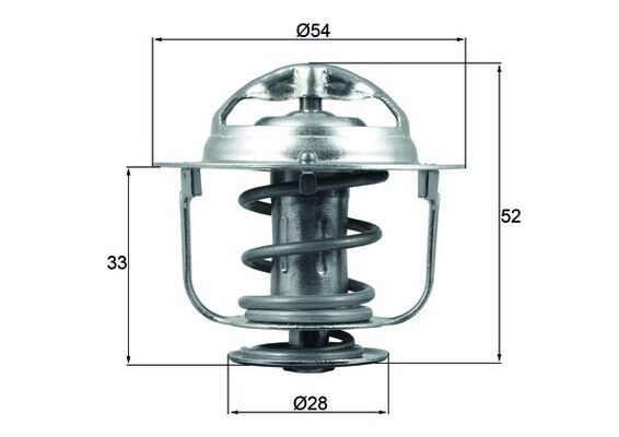 MAHLE TX17682D Termostat 82 C - Contali Nissan X-Trail 2.0l Qr20de T30 01-06 / Primera 2.0l Qr20de P12 03-> Thermostat Insert