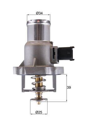 MAHLE TM55105 Termostat Astra G 1.6 16v 00-05 -Astra H 1.6 06>Meriva-Vectra C-Zafira 105c Z16 Xep/Z16xer/A16xer