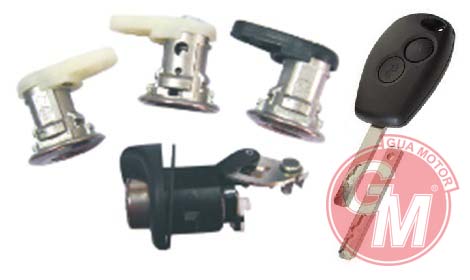 GUA 41631 Kapi Kilit Fişek Tk 4 Lü Set Kumandali Anahtar İle Dacia Logan Sandero