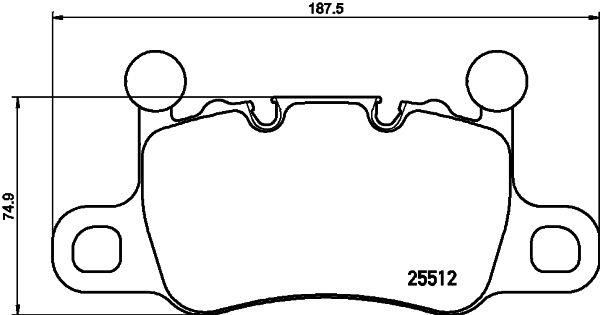 VALEO 671092 Disk Fren Balatasi Arka Porsche 911 Turbo 3.8 09/13> Porsche 911 Gt3 4.0 05/18>