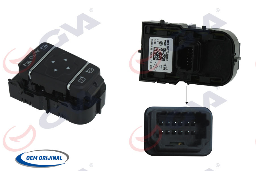 AUTODAK DAK3752 Ayna Ayar Düğmesi Clio 4 Otomatik Açma/Kapama