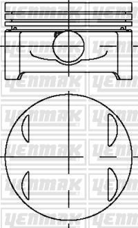 FM 87-70454 STD Piston+Segman 89.90 Mm 22 Pim Sekmanli W124-202-208-210