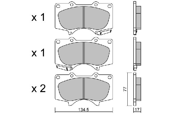 BRE-P 83 066 Fren Balatasi On Toyota Hilux 05-15/Land Cruiser Prado 02-09 / Misubishi Pajero 06-