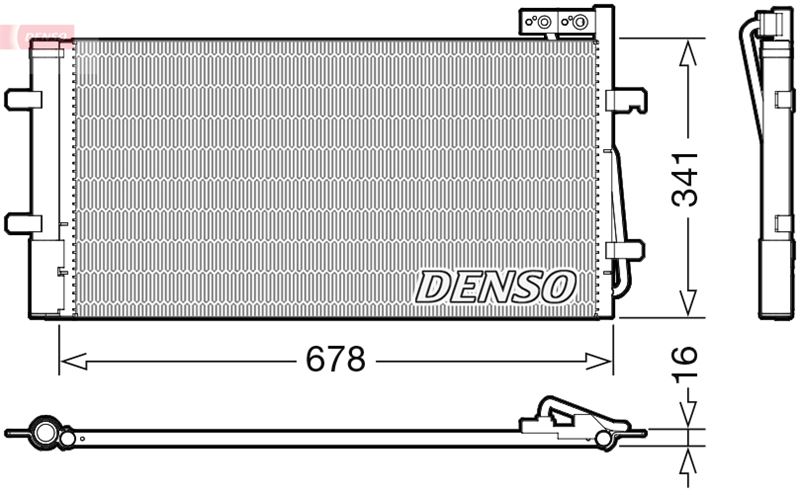 DENSO DCN02035 Condenser. Air Conditioning Audi Q3 8u 11-18