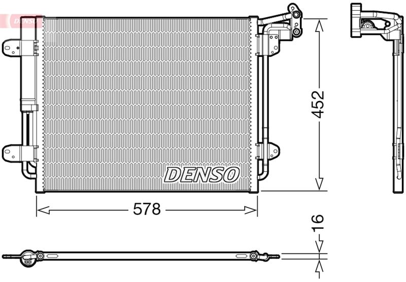 DENSO DCN32067 Condenser. Air Conditioning Vw Tiguan 5n 07-18