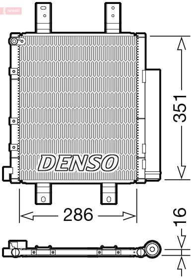 DENSO DCN35005 Condenser. Air Conditioning Daihatsu Cuore Vi 03-