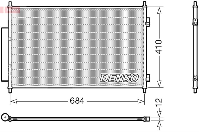 DENSO DCN40027 Condenser. Air Conditioning Honda Hr-V 14-